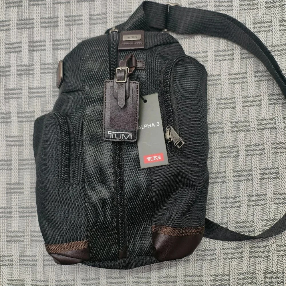 NWT Tumi Alpha Bravo Monterey Black Anti-Theft Sling | Tactical Crossbody Bag - Picture 1 of 10